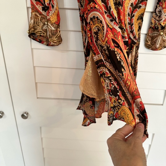 Vintage Silk Ginger & Java Embellished Mini Dress - Picture 8 of 15